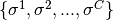 \{\sigma^1, \sigma^2, ..., \sigma^C\}