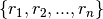 \{r_1, r_2, ..., r_n\}